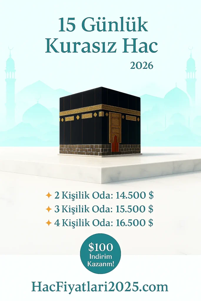 15 günlük hac, vizeli hac fiyatları