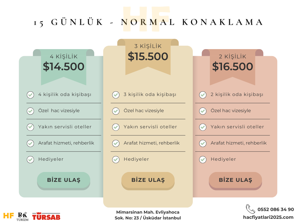 15 GÜNLÜK HAC TURU İÇİN BİZE ULAŞIN 15 günlük hac, 15 günlük hac fiyatları, 15 günlük hac turları, 15 günlük hac turları